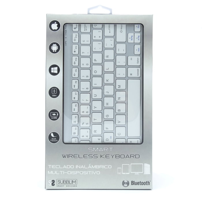 Subblim Smart BT Teclado Bluetooth Plata QWERTY Español